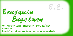 benjamin engelman business card